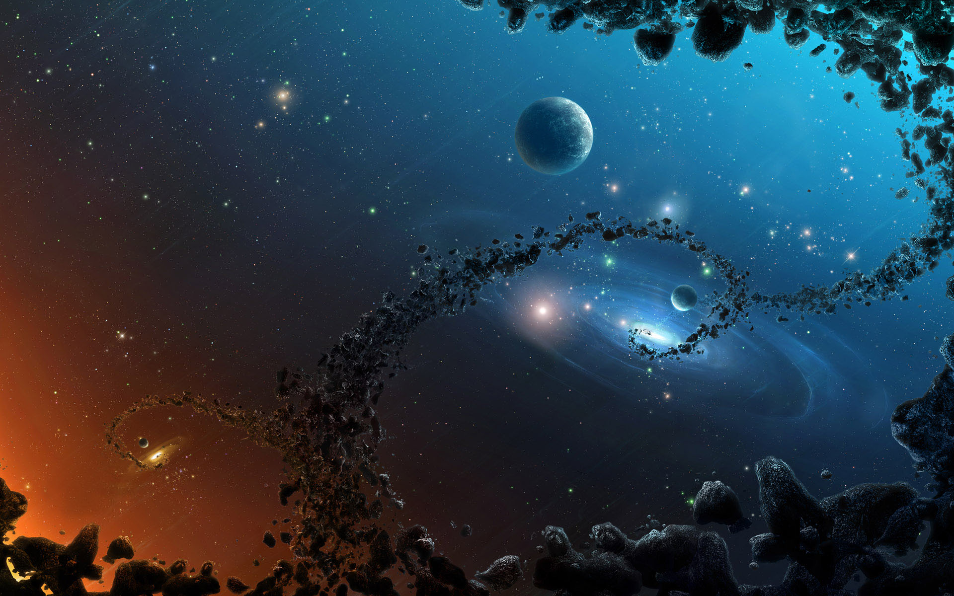 璀璨星空宽屏壁纸_1920x1200壁纸_第5张_风