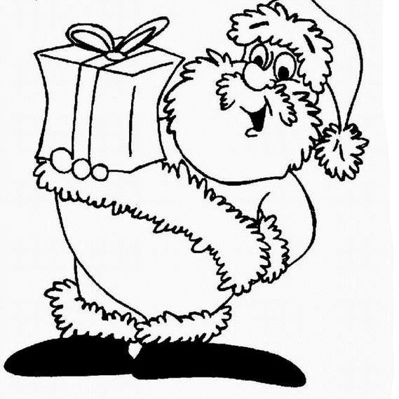 圣诞老人简笔画：圣诞老人送礼物_ 圣诞老人简笔画_ 教育_太平洋亲子网