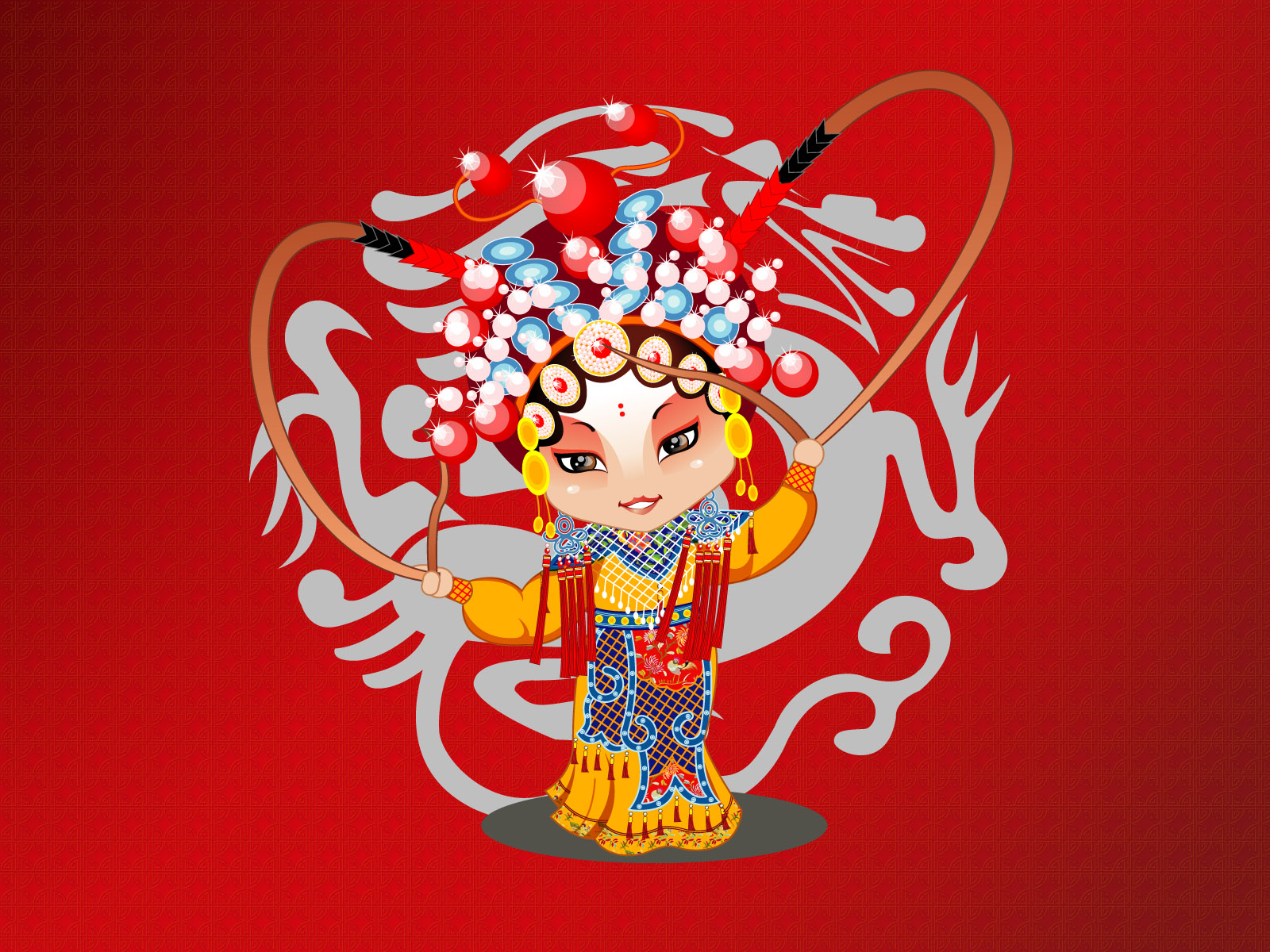 卡通京剧人物壁纸